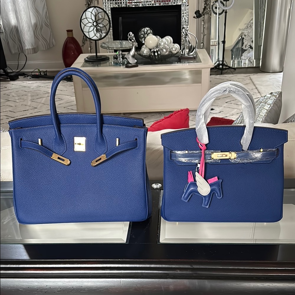 Blue Genuine leather wirkin